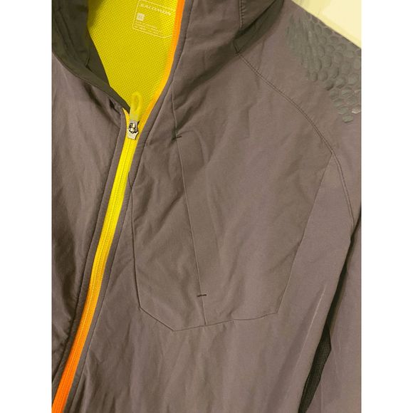 Salomon Men's Fast Wing III Gray Orange and Yellow Detail Jacket Size XL - Picture 2 of 9
